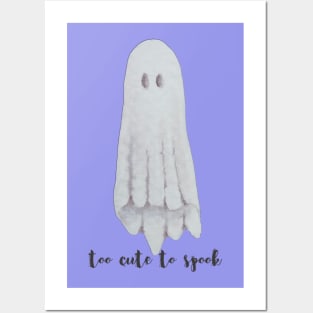 Too cute to spook,  adorable watercolor ghost Posters and Art